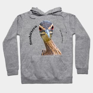 Sunbittern tropical bird pin black text Hoodie